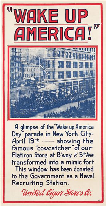 VARIOUS ARTISTS.  [WAKE UP AMERICA!] & [SAVING DAYLIGHT!]. Two posters. Circa 1917. Sizes vary.